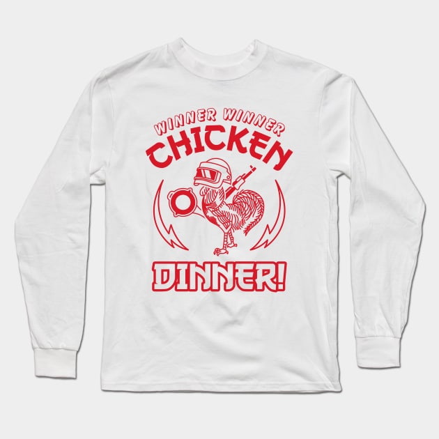 PUBG Sriracha Sauce Chicken Dinner v2 Long Sleeve T-Shirt by chibifyproject